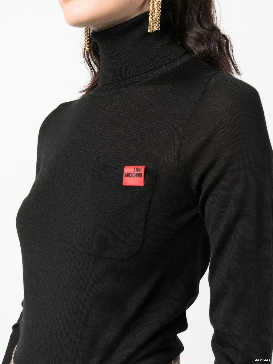 Cheap neck jumper high Women logo-patch Moschino Love 0403